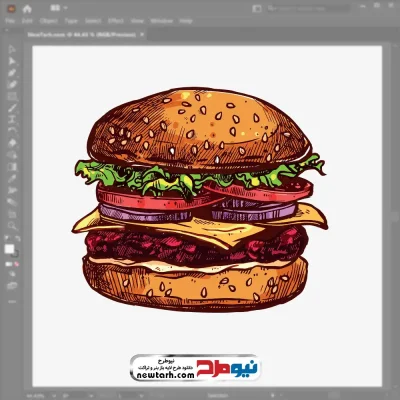 وکتور همبرگر با فرمت eps