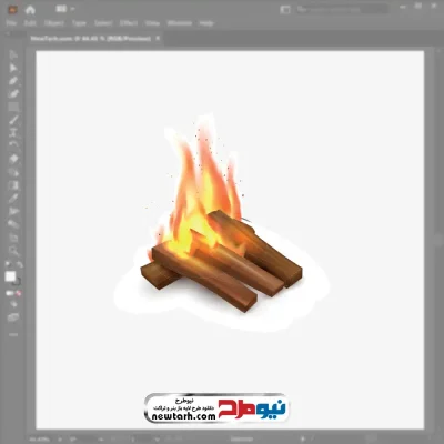 دانلود فایل وکتوری آتش و هیزم با فرمت eps