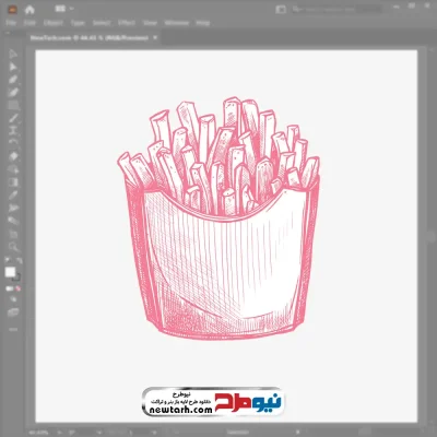 وکتور سیب زمینی سرخ کرده با فرمت eps