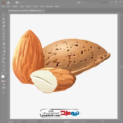 فایل وکتور بادام با فرمت eps