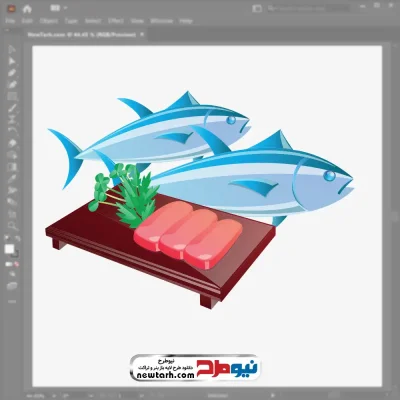 فایل وکتور ماهی تازه با فرمت eps