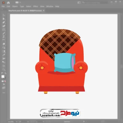 فایل وکتور مبل تکنفره با فرمت eps