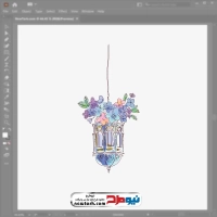 فایل وکتوری فانوس و گل