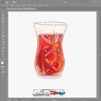 فایل وکتور استکان چای