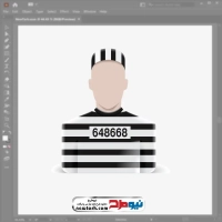 فایل وکتور پروفایل آواتار زندانی