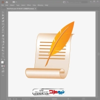 فایل وکتور پاپیروس با قلم پر
