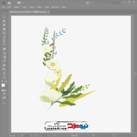 فایل وکتور گل های سفید آبرنگی برای حاشیه طرح