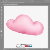 فایل وکتوری بالش ابری صورتی