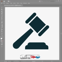 فایل وکتور چکش عدالت