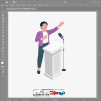 وکتور خانم در حال سخنرانی