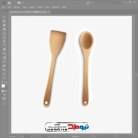فایل وکتوری قاشق و کفگیر چوبی