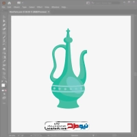 تصویر وکتوری کوزه سفالی عربی