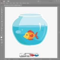 عکس وکتوری تنگ ماهی قرمز با فرمت eps
