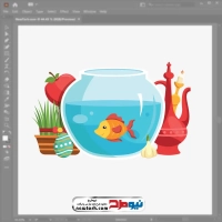 تصویر وکتوری المان های سفره هفت سین