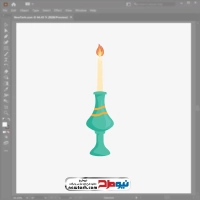 دانلود فایل وکتور شمع در جاشمعی