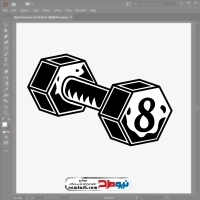 فایل وکتوری دمبل 8 کیلویی