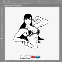فایل وکتوری زن بدنساز