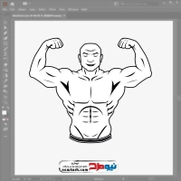 فایل وکتوری مرد بدنساز