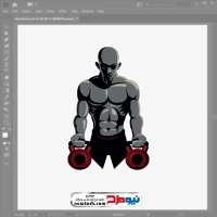 فایل وکتور ورزشکار باشگاه بدنسازی