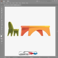 فایل وکتوری میز و صندلی کودک