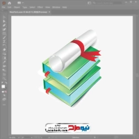 فایل وکتوری دیپلم فارغ التحصیلی روی کتاب