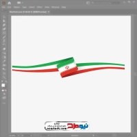 فایل وکتوری پرچم نواری ایران