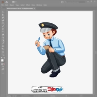فایل وکتوری افسر پلیس در حال نوشتن