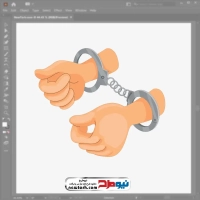 دانلود وکتور دست در دستبند پلیس