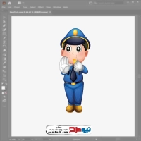 فایل وکتوری پلیس در حال سوت زدن