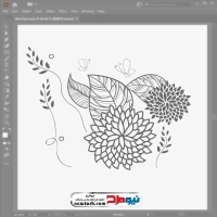 تصویر وکتوری گل های بدون رنگ