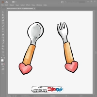 فایل وکتوری قاشق و چنگال نوزادی