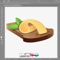 فایل وکتوری نان تست با کره و ریحان