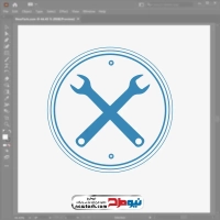 تصویر وکتور آچار در کادر دایره ای