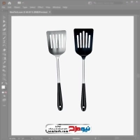 تصویر وکتوری کفگیر گریل باربیکیو