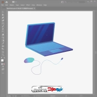 فایل وکتوری لپ تاپ با موس