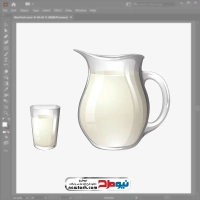 فایل وکتوری پارچ و لیوان شیر