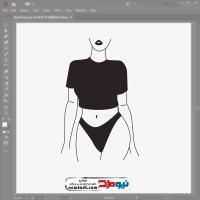 فایل وکتور خانم با لباس زیر