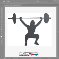 فایل وکتوری خانم در حال وزنه زدن