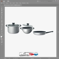 تصویر وکتوری سرویس قابلمه استیل