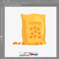 تصویر وکتوری پاکت قهوه