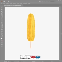 تصویر وکتوری ذرت با سیخ چوبی