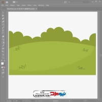 فایل eps تپه و چمن