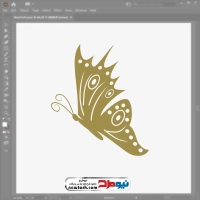 فایل وکتور پروانه از نمای کنار