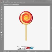 فایل eps آبنبات چوبی مارپیچی