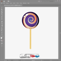دانلود فایل eps آبنبات چوبی مارپیچی