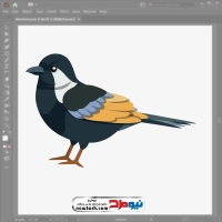 فایل eps پرنده نشسته