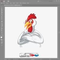 فایل وکتوری خروس سفید