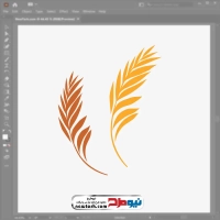 تصویر وکتور برگ گندم زار