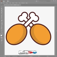 فایل وکتور ران مرغ بریان