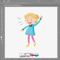 فایل وکتوری دختر بچه در حال صحبت کردن